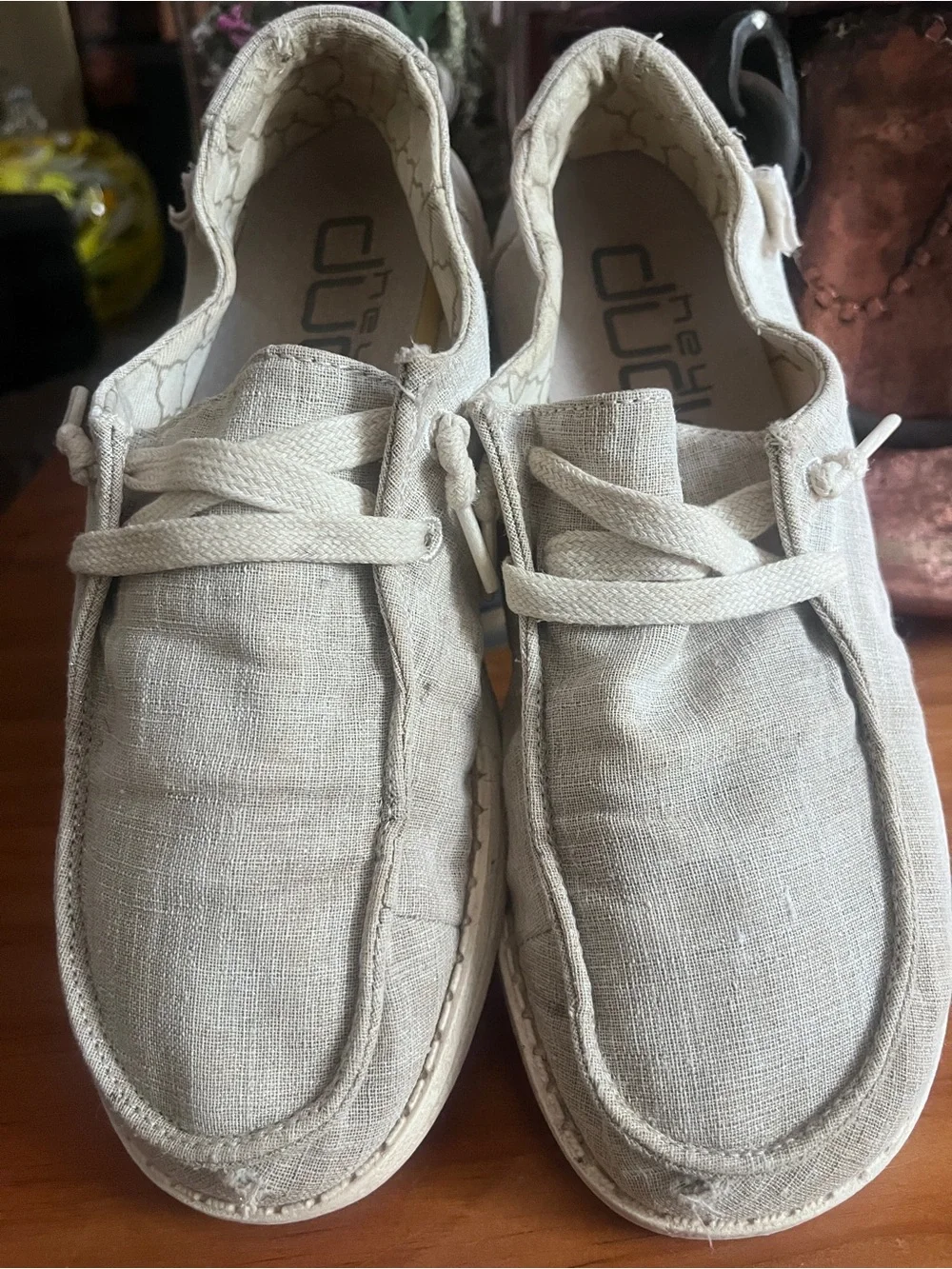 Hey Dudes!  Grey. Size 7